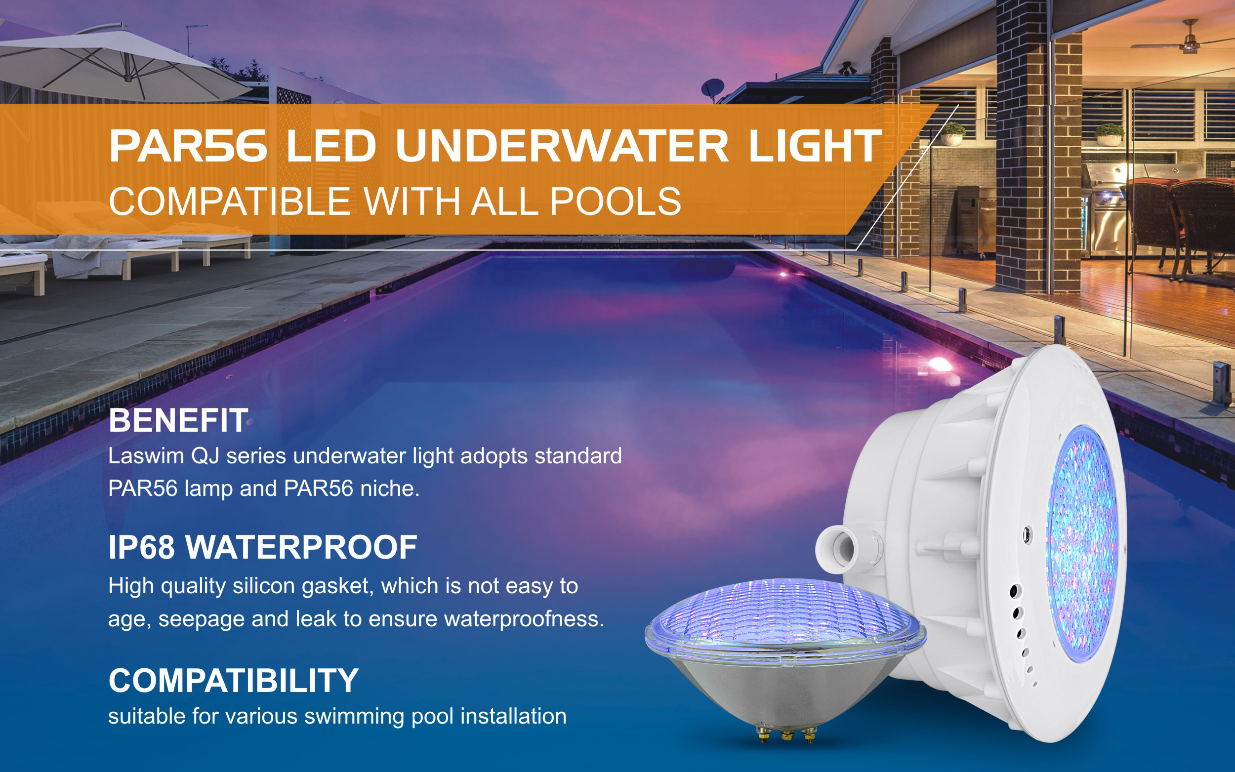 LED PAR Light Pool Light with Niche (WL-QJ series)